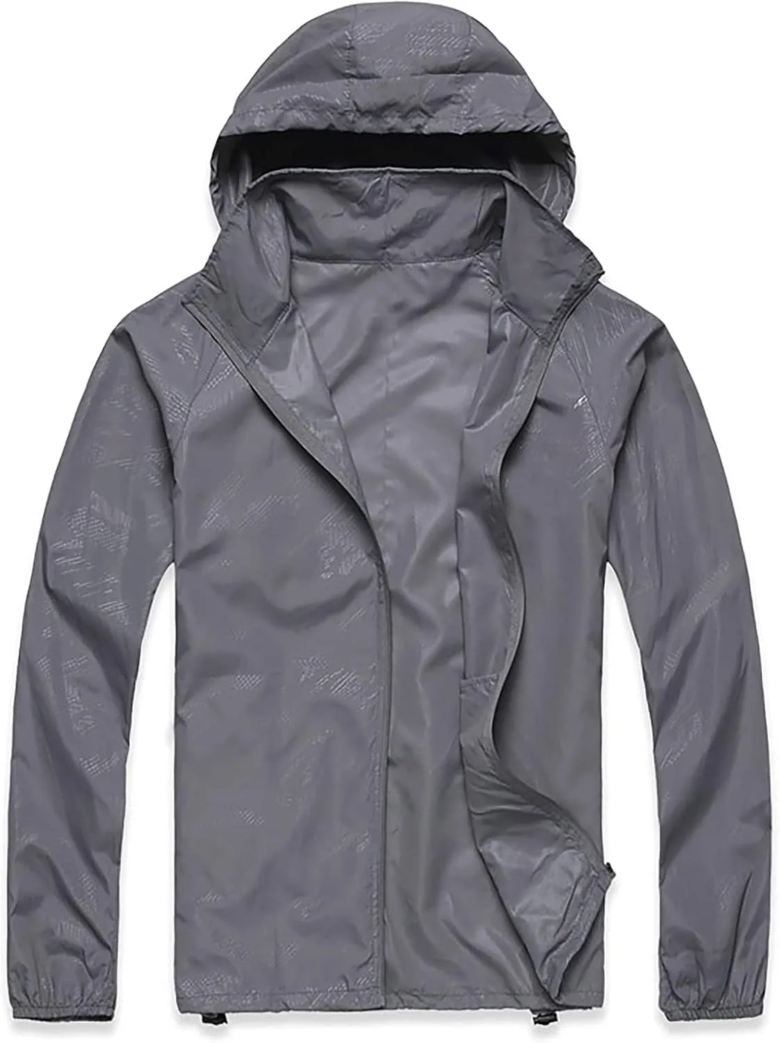 Ymosrh Men's Travel Rain Jacket Waterproof Windbreaker Lightweight Packable Coat with Hood for Outdoor Hiking, XS-3XL