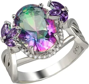 Zircon Ring Jewelry for Women Gemstone Rings Rhinestone Jewelry Colorful Zircon