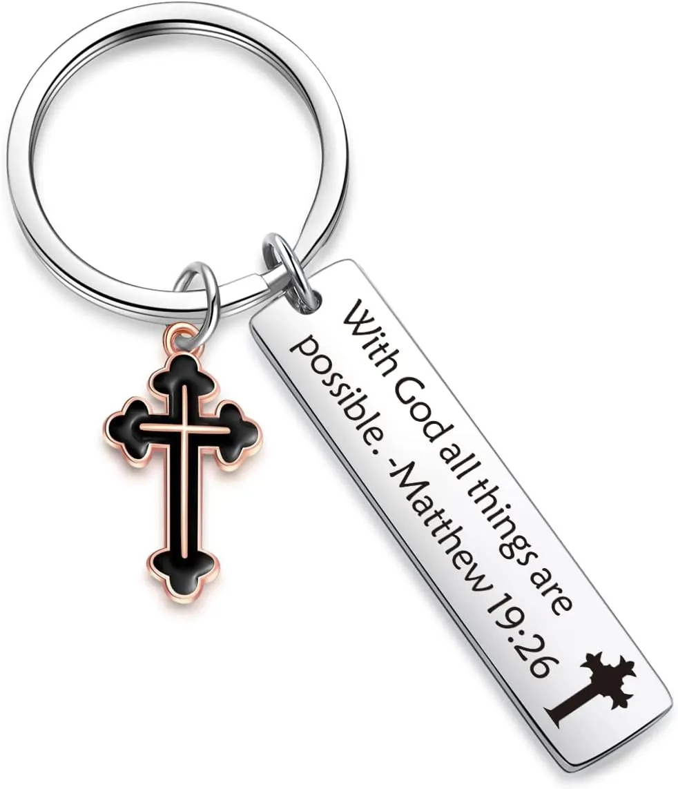 ZNOSVEI Matthew Keychain Christian Keychain Bible Verse Jewelry Soul Sister Jewelry