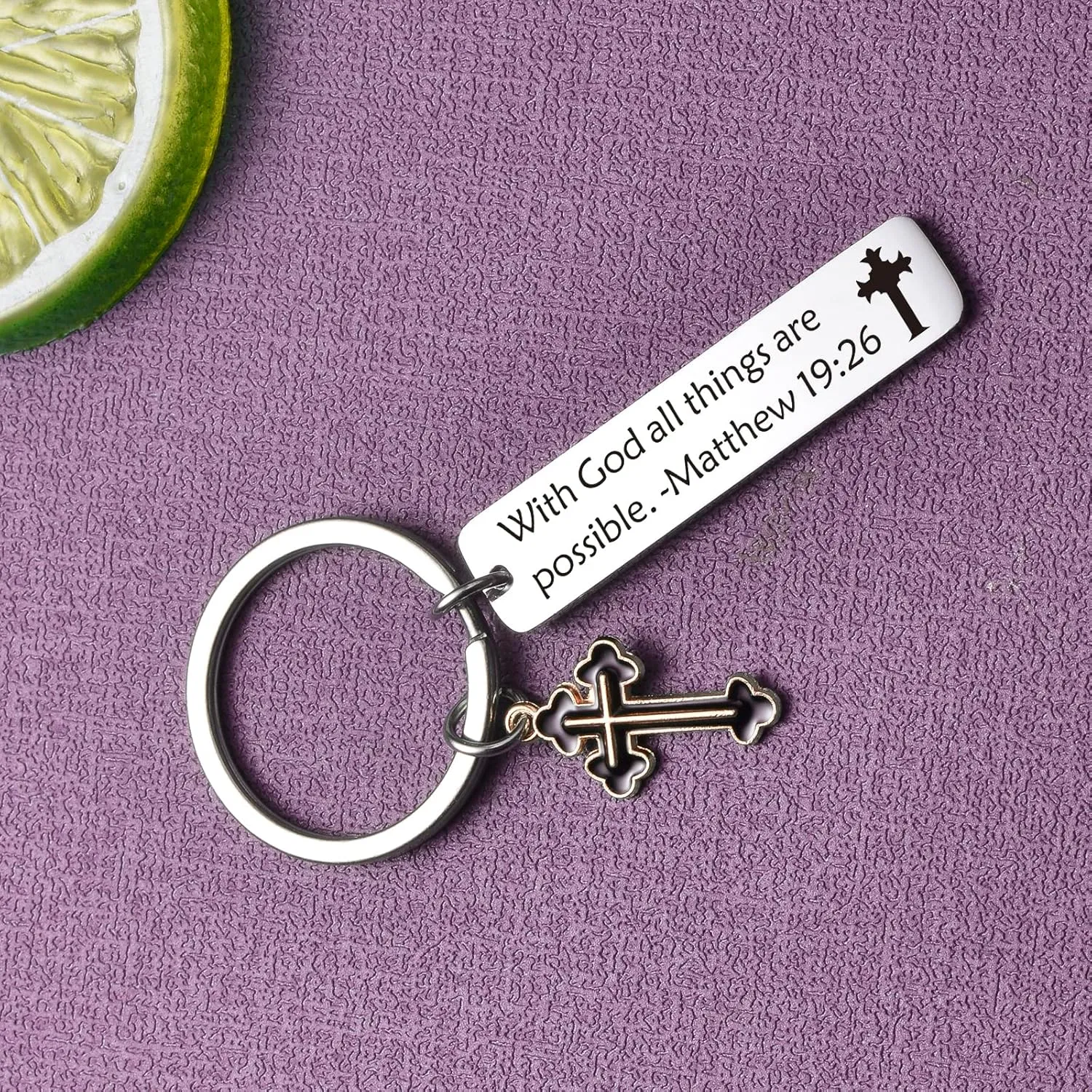 ZNOSVEI Matthew Keychain Christian Keychain Bible Verse Jewelry Soul Sister Jewelry